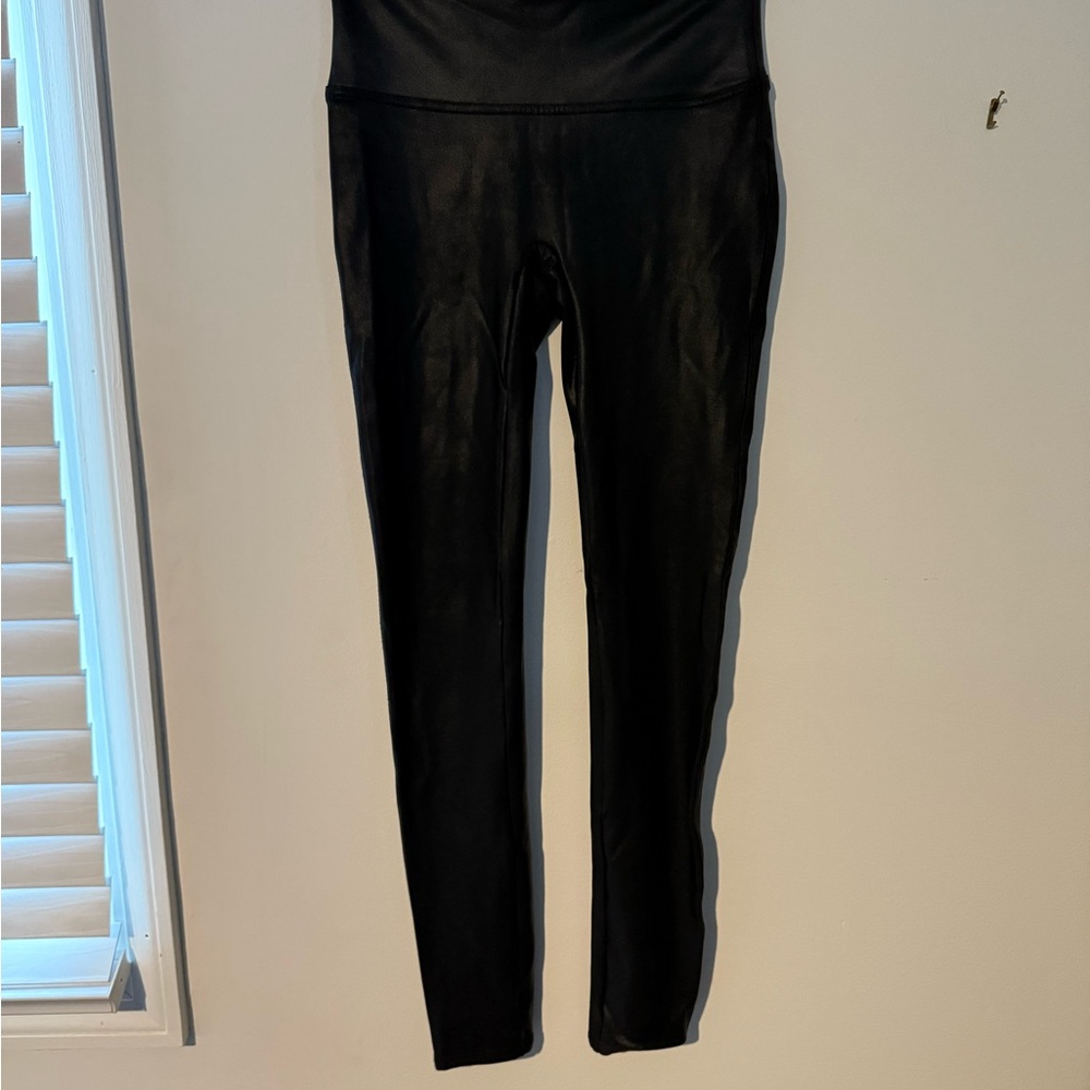 Spanx Black Faux Leather Leggings